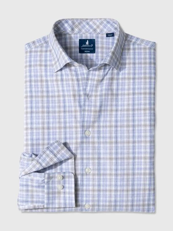 Johnnie-O Men's Chelsea Pane Performance Button-Down Shirt made by Johnnie-O