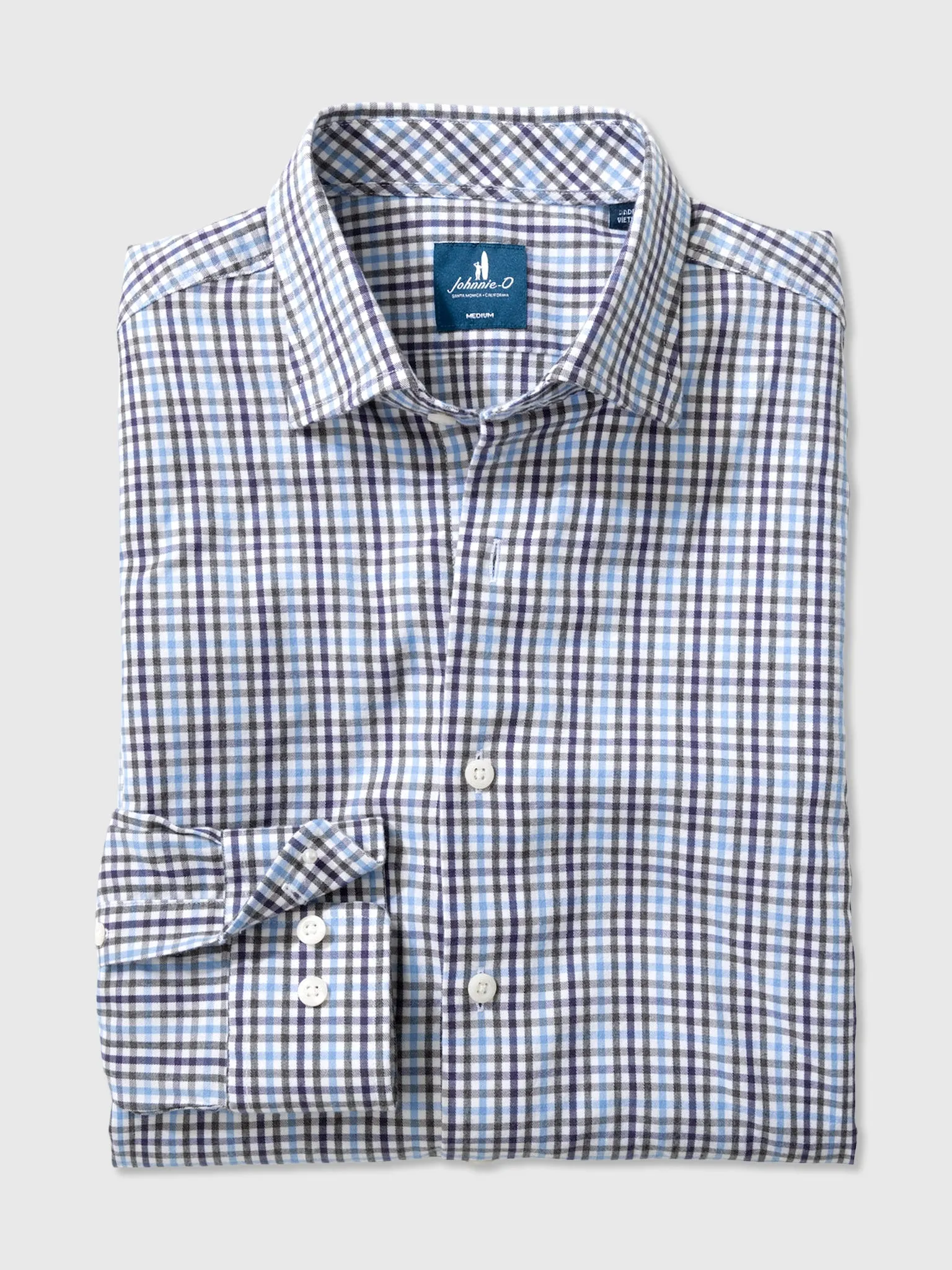 Johnnie-O Men's Highland Pane Performance Button-Down Shirt sold by Saint Bernard