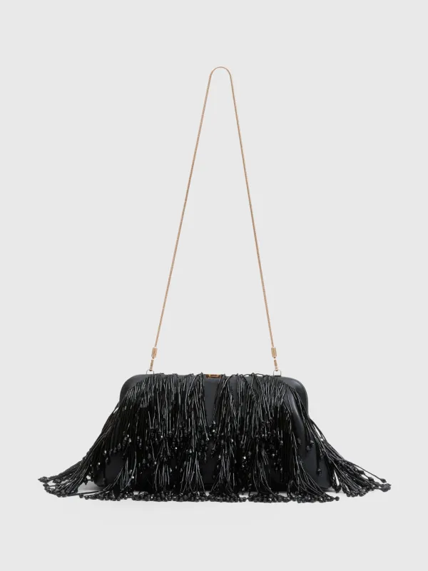 Simkhai Pia Beaded Fringe Clutch made by Simkhai