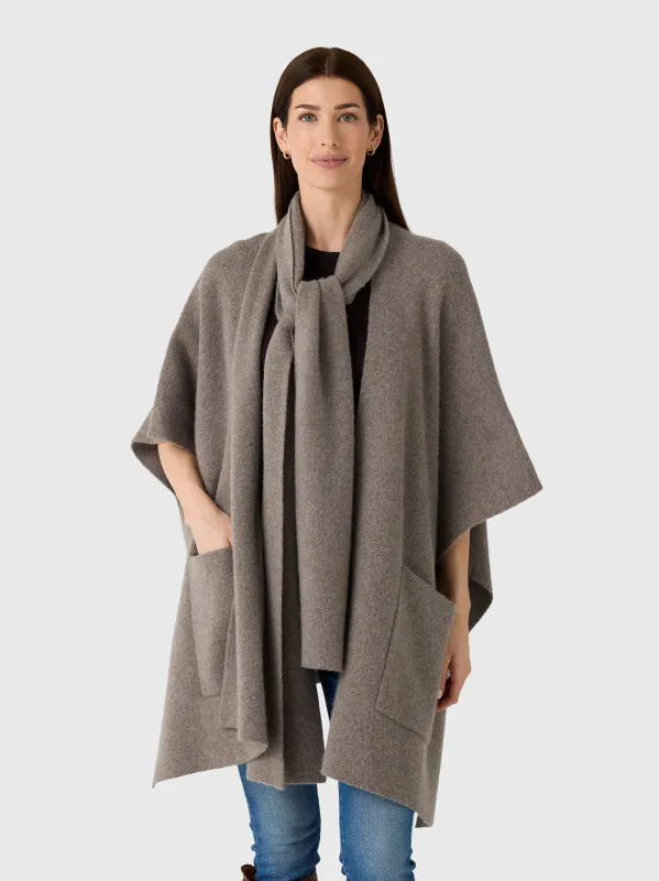 White & Warren Women's Cashmere Blend Poncho made by White + Warren