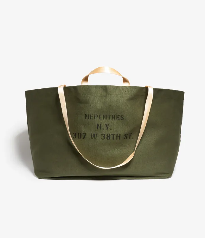 NNY Canvas Tote Bag - Large - Olive - Recycled Canvas made by Engineered Garments