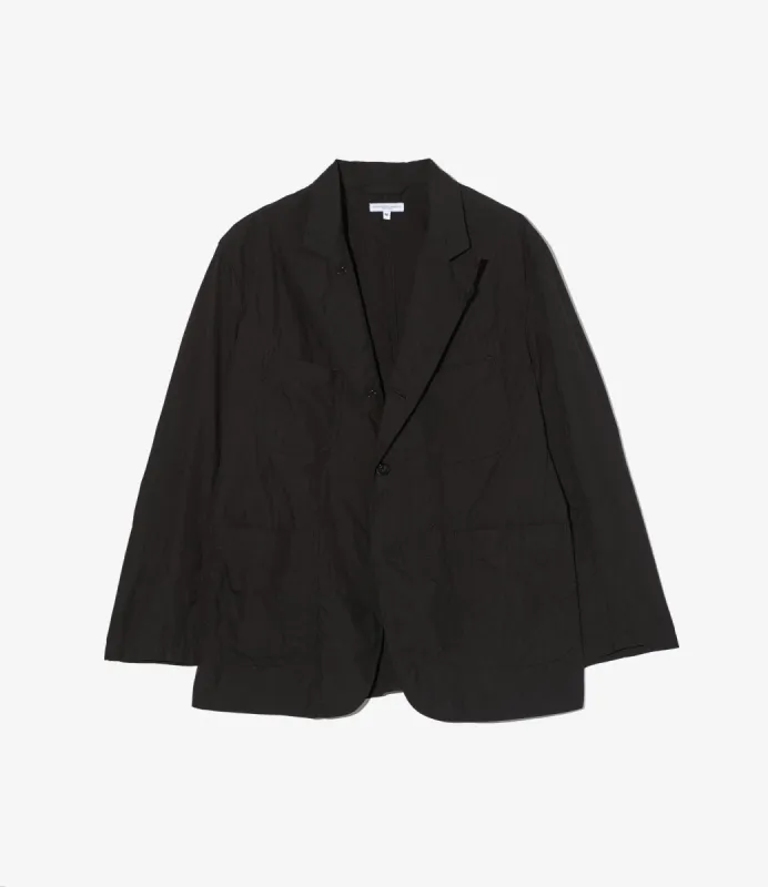 Bedford Jacket - Black Lt. Weight Nyco Poplin made by Engineered Garments