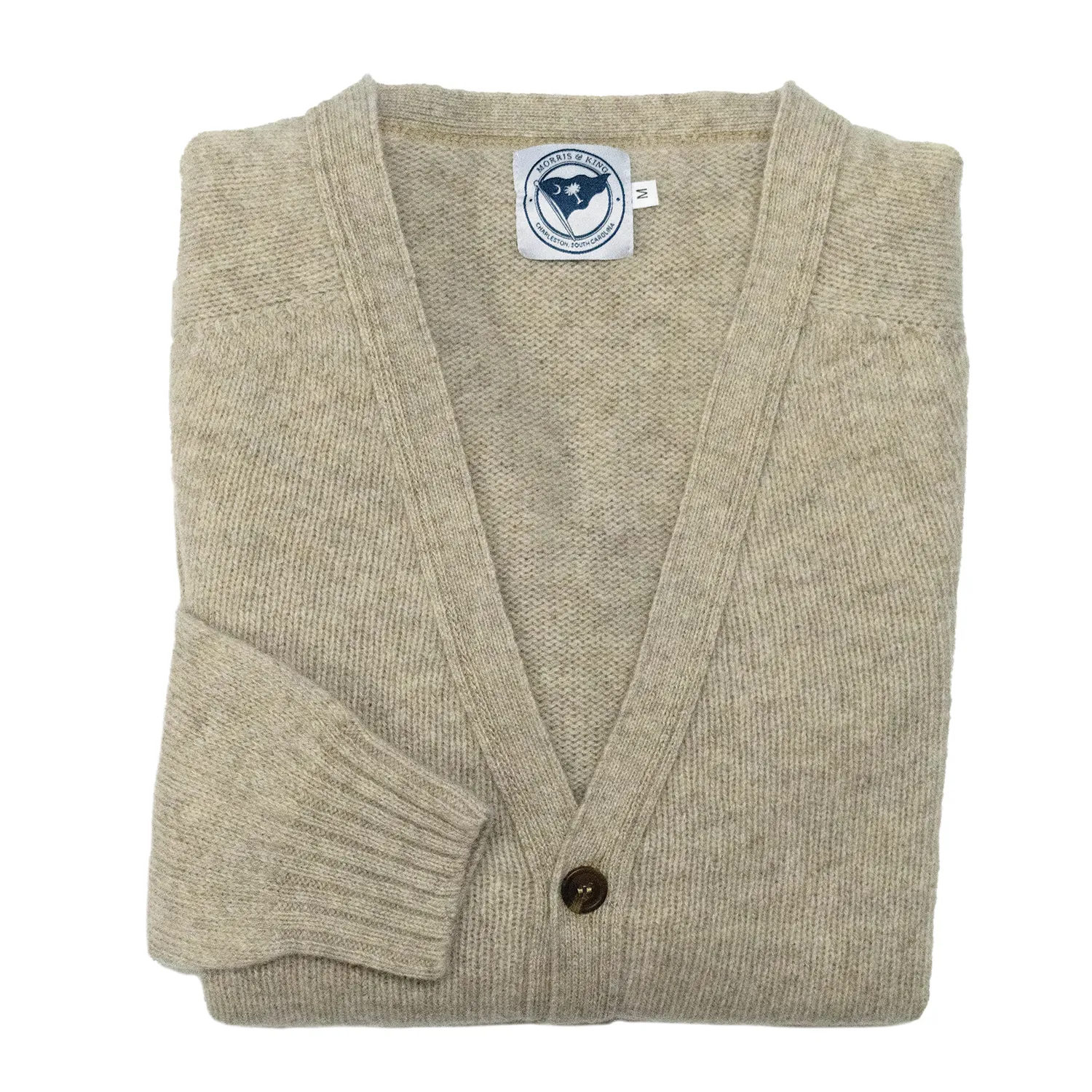 Vellum Scottish Shetland Wool Cardigan sold by Morris and King