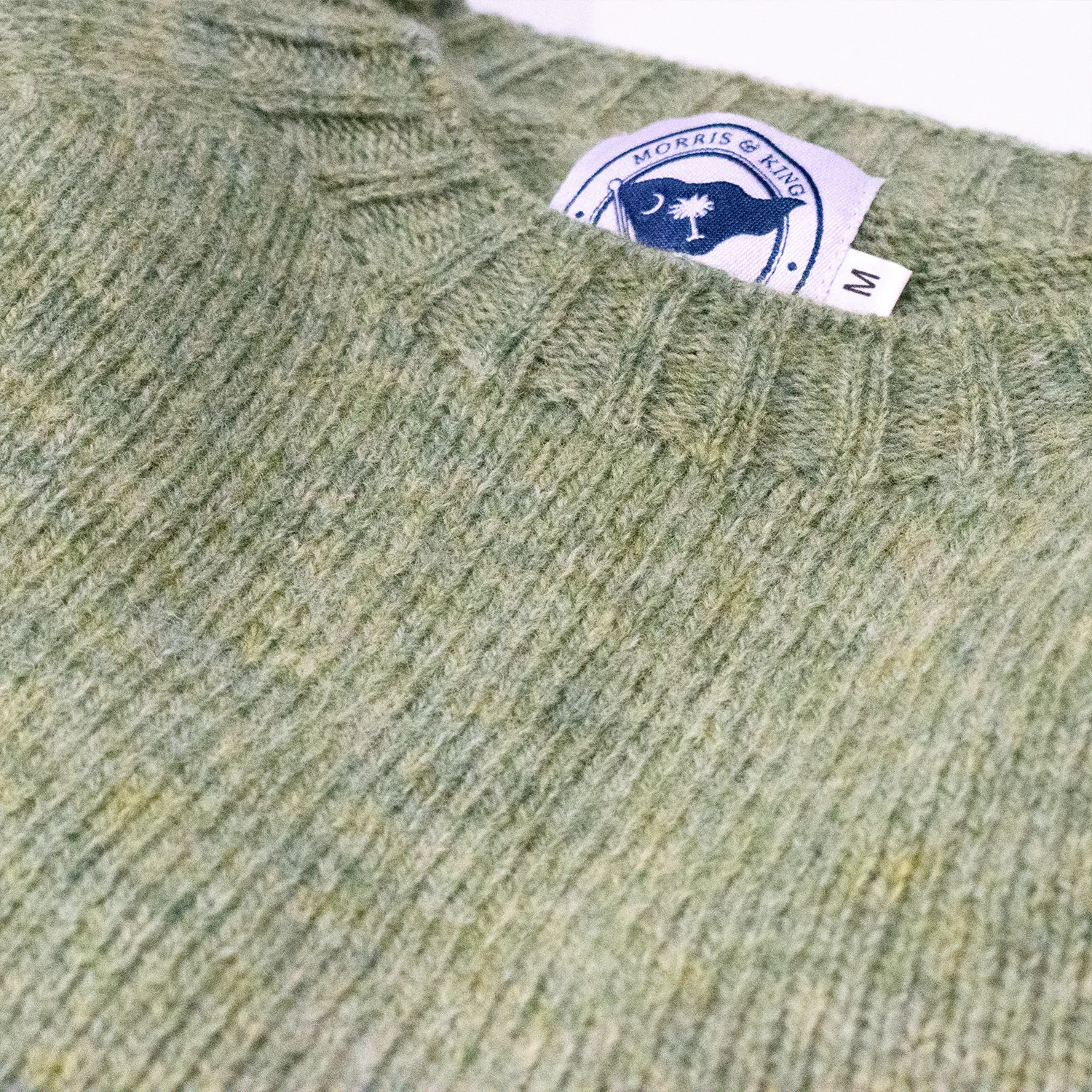 Sage Scottish Shetland Wool Sweater sold by Morris and King product image thumbnail 3