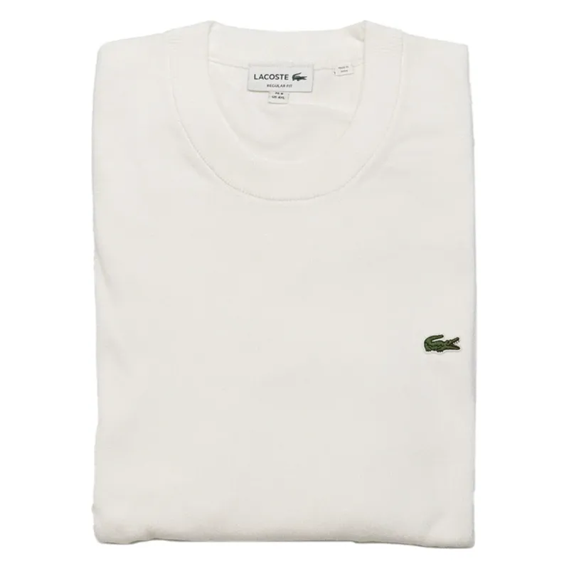 White Cotton Crew Neck Sweater sold by Morris and King