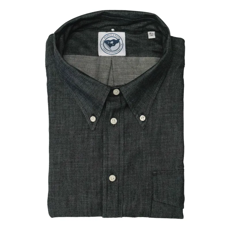 Midweight Denim MTO Popover Shirt sold by Morris and King