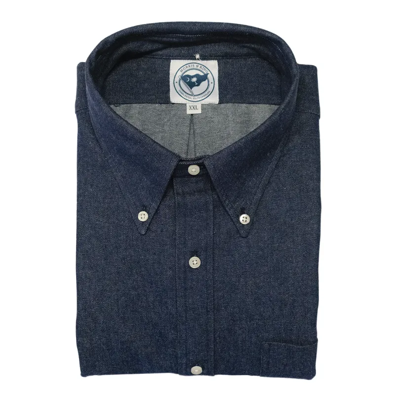 Heavyweight Denim MTO Button Down Shirt made by Morris and King