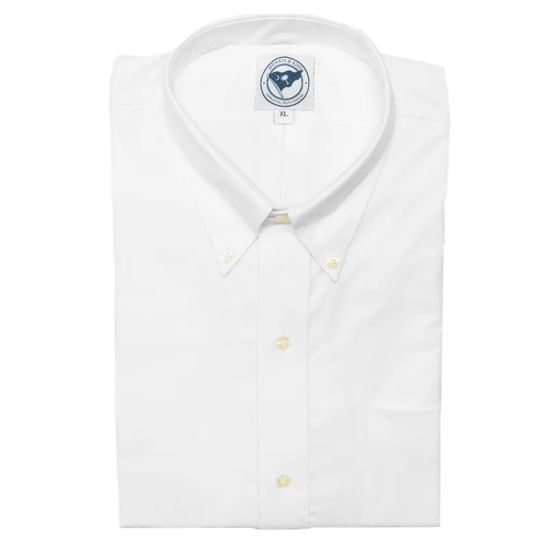 White Oxford Button Down Shirt - Traditional Fit made by Morris and King
