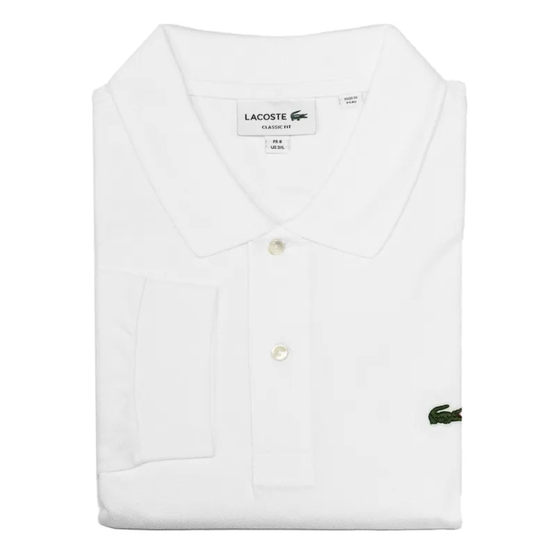 White Original L.12.12 Long Sleeve Polo sold by Morris and King