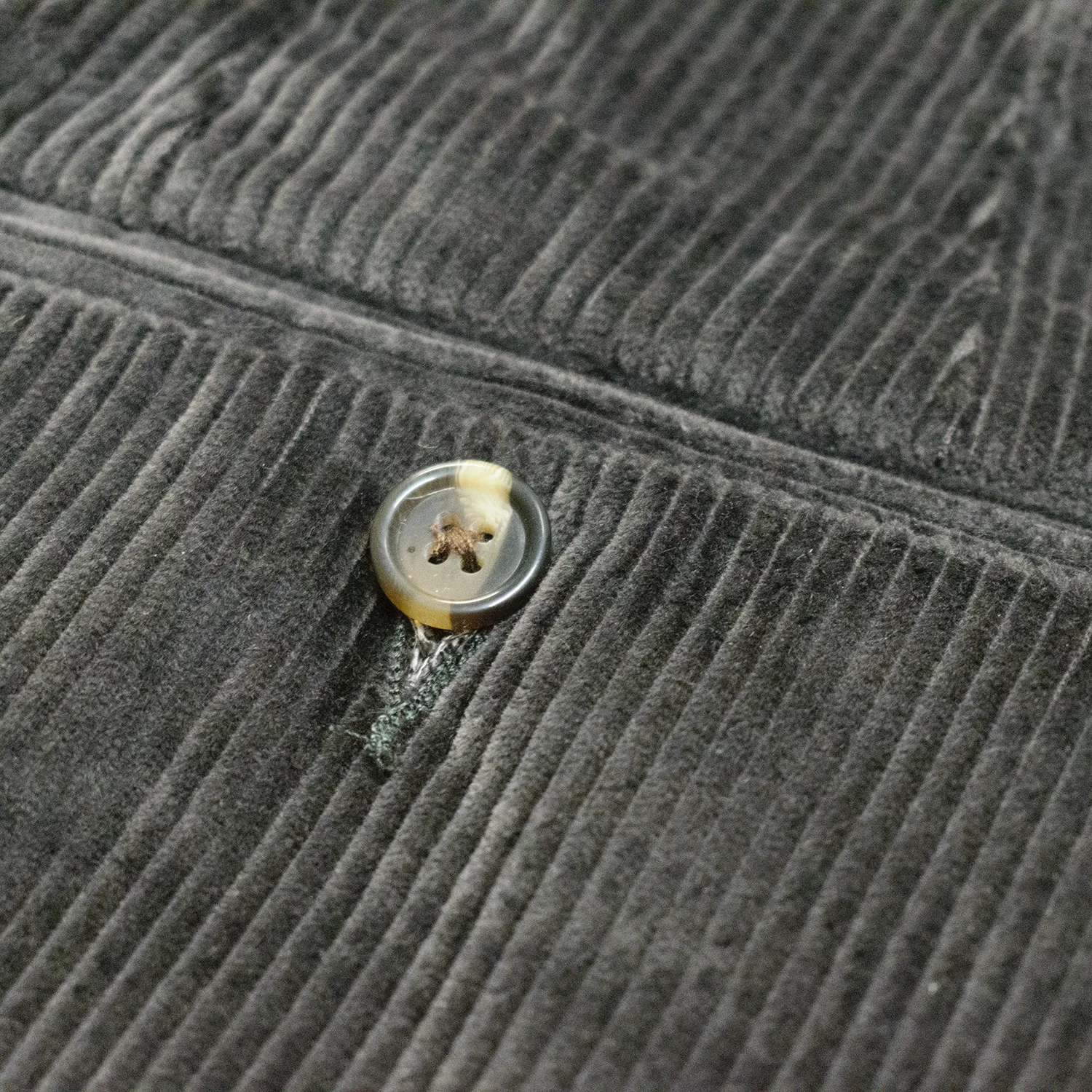 Charcoal Italian Corduroy Trousers - Classic Fit sold by Morris and King product image thumbnail 2