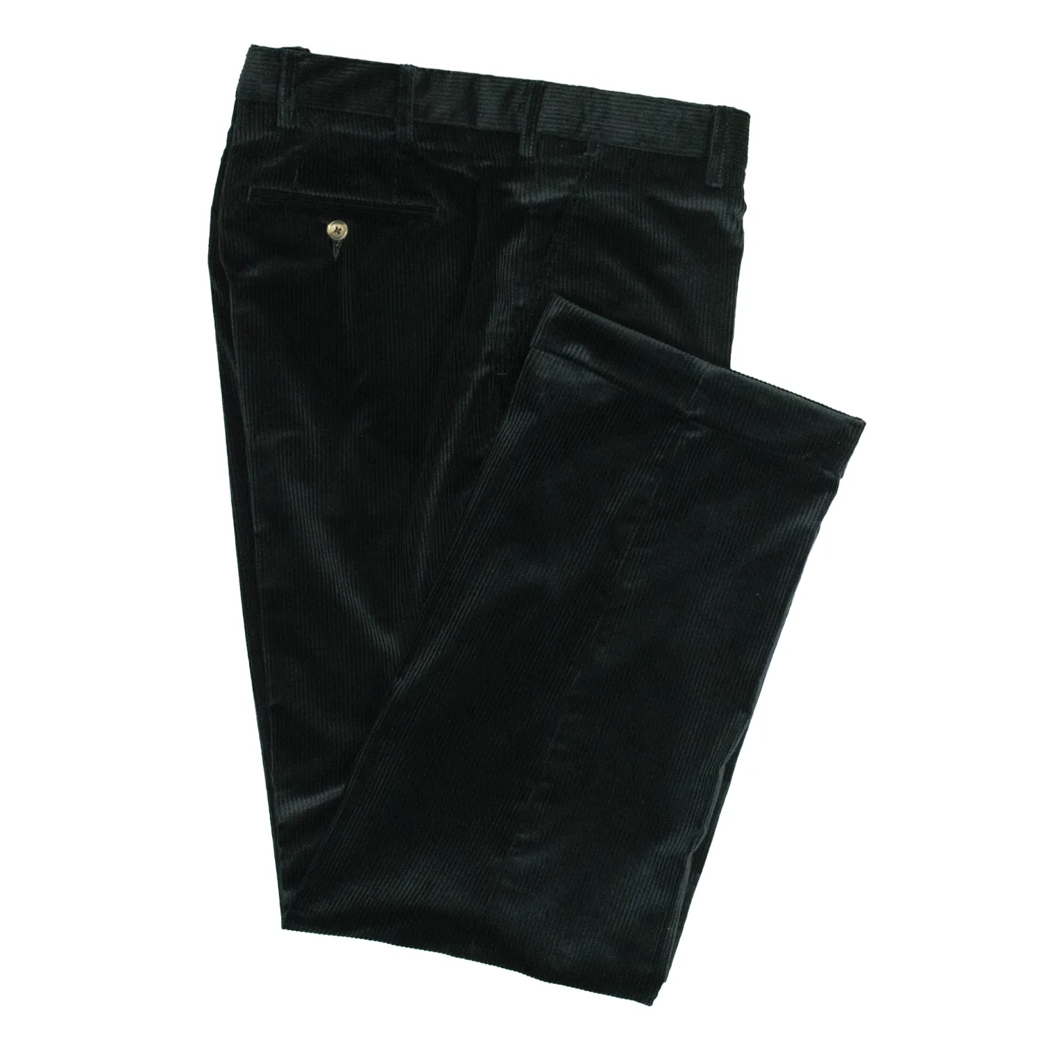 Navy Italian Corduroy Trousers - Classic Fit sold by Morris and King