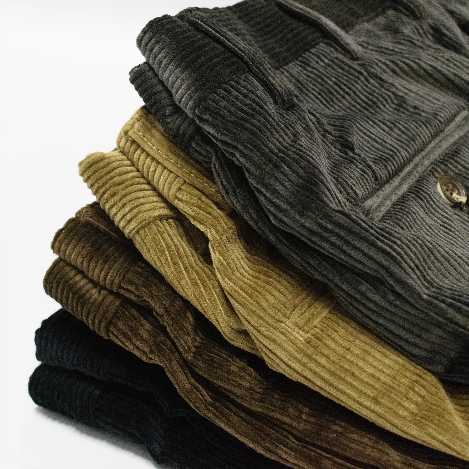 Navy Italian Corduroy Trousers - Classic Fit sold by Morris and King product image thumbnail 4