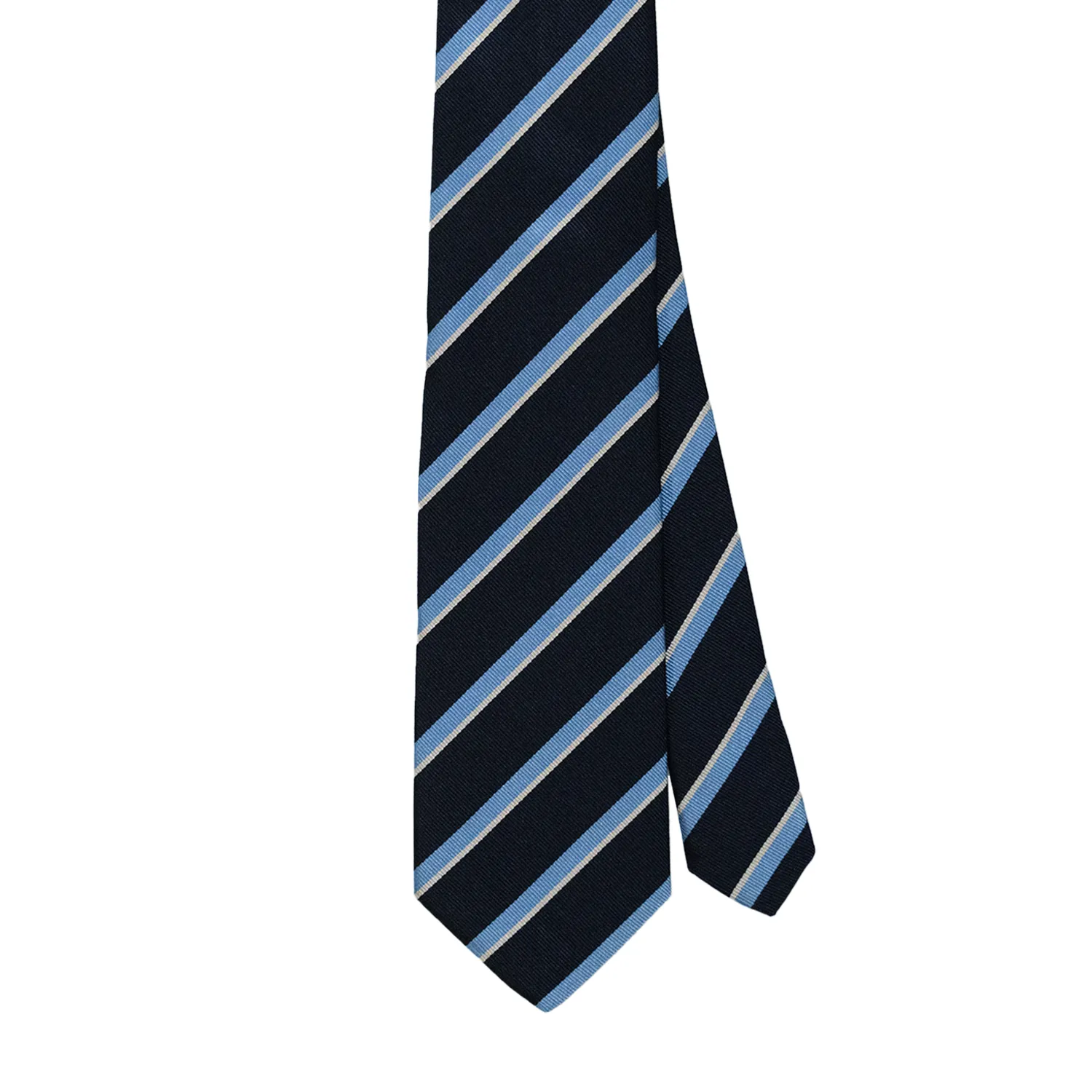 Navy / Blue / Silver Regimental Tie - Old Latymerians sold by Morris and King