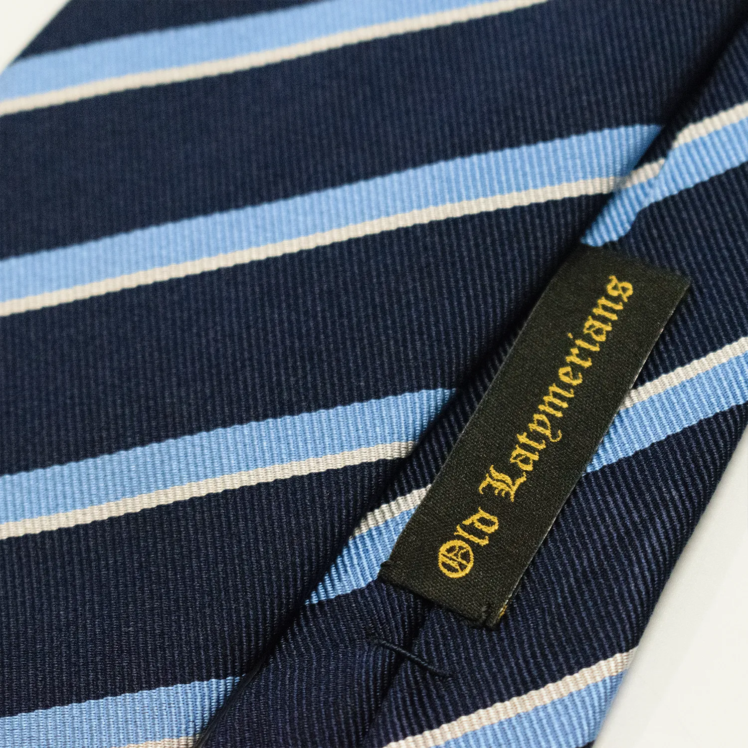 Navy / Blue / Silver Regimental Tie - Old Latymerians sold by Morris and King product image thumbnail 2