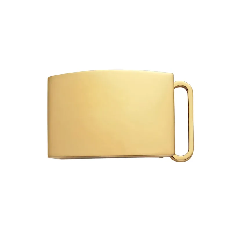 1" Plain Belt Buckle - Gold Plated Sterling Silver sold by Morris and King