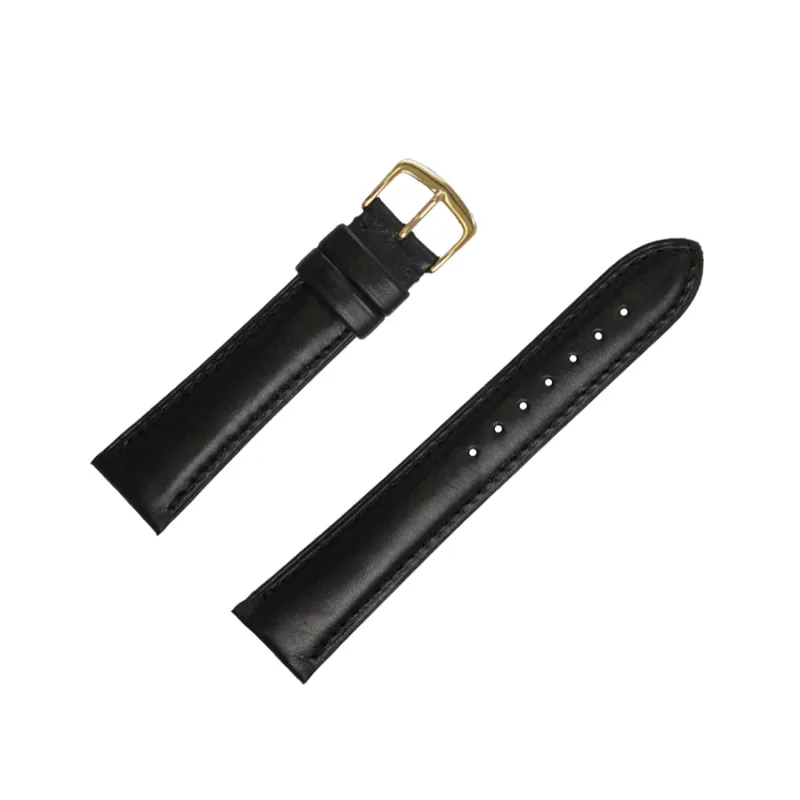 Black Genuine Italian Calfskin Watchband sold by Morris and King
