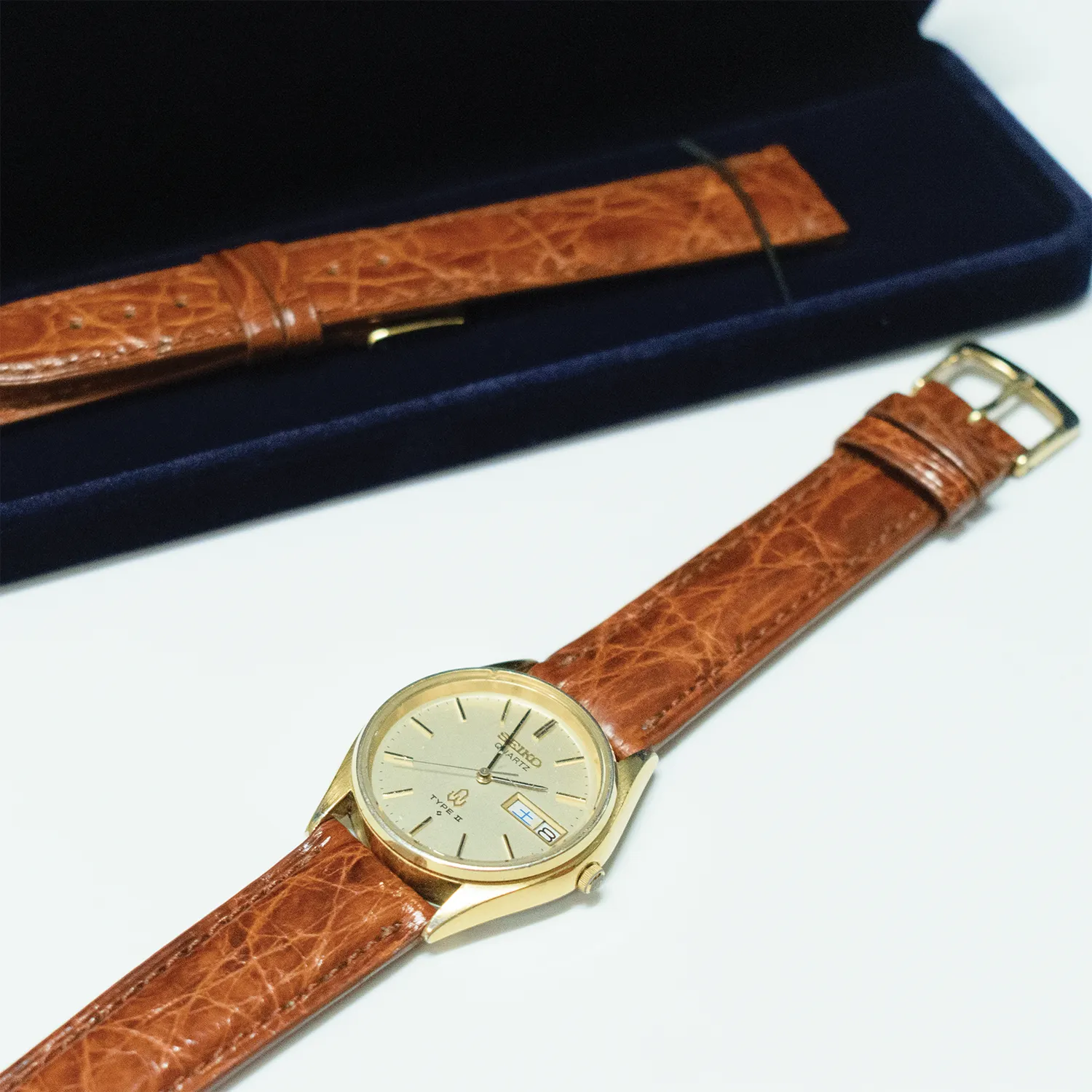 Honey Genuine Caiman Crocodile Watchband sold by Morris and King product image thumbnail 2