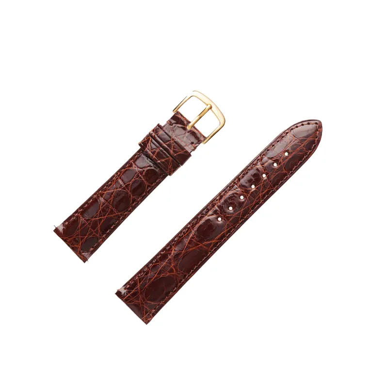 Honey Genuine Caiman Crocodile Watchband sold by Morris and King