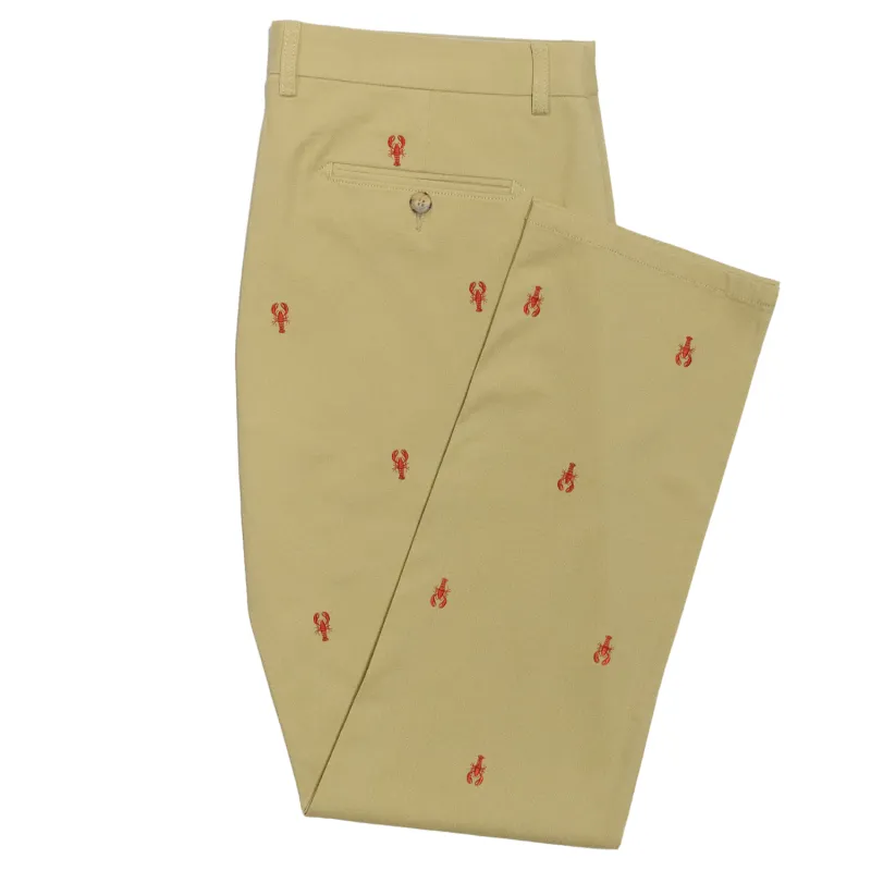 Lobster Motif Twill Pants - Regular Fit sold by Morris and King