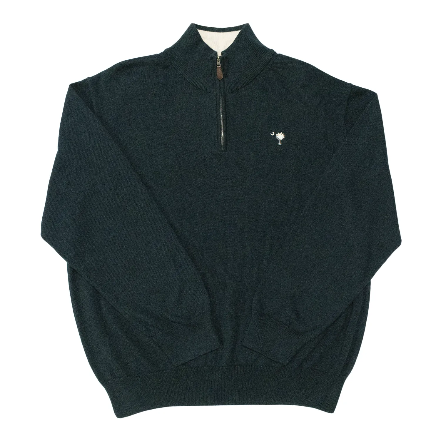 Dark Navy Midweight Quarter Zip Sweater sold by Morris and King product image thumbnail 2