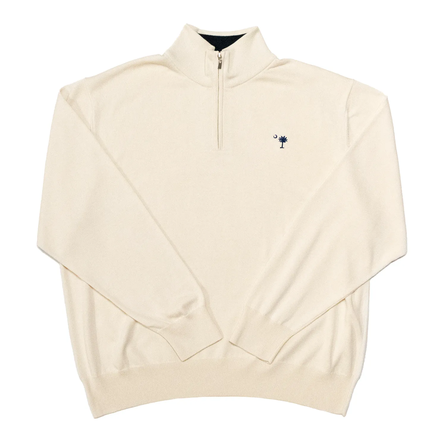 Ecru Lightweight Quarter Zip Sweater sold by Morris and King product image thumbnail 2