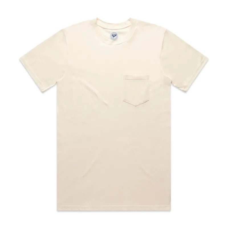 Ecru Combed Cotton Pocket T-Shirt (SS25) sold by Morris and King