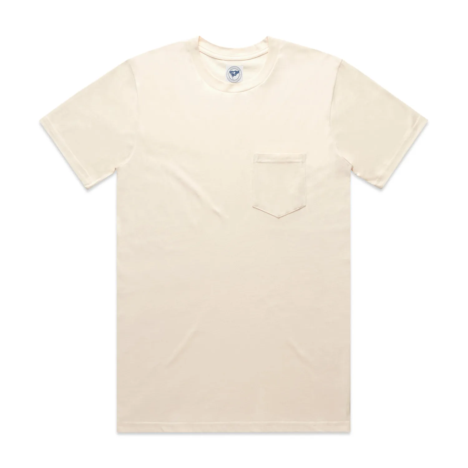 Ecru Combed Cotton Pocket T-Shirt (SS25) sold by Morris and King