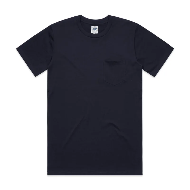 Dark Navy Combed Cotton Pocket T-Shirt (SS25) sold by Morris and King