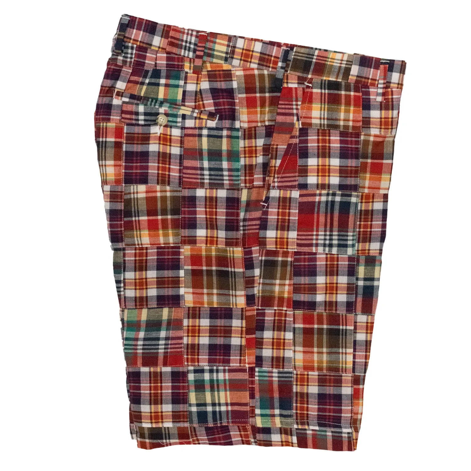 Red Patch Madras Shorts - Classic Fit (SS25) sold by Morris and King