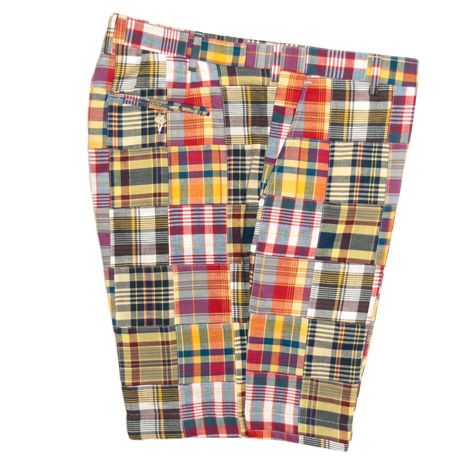 Yellow Patch Madras Shorts - Classic Fit (SS24) sold by Morris and King