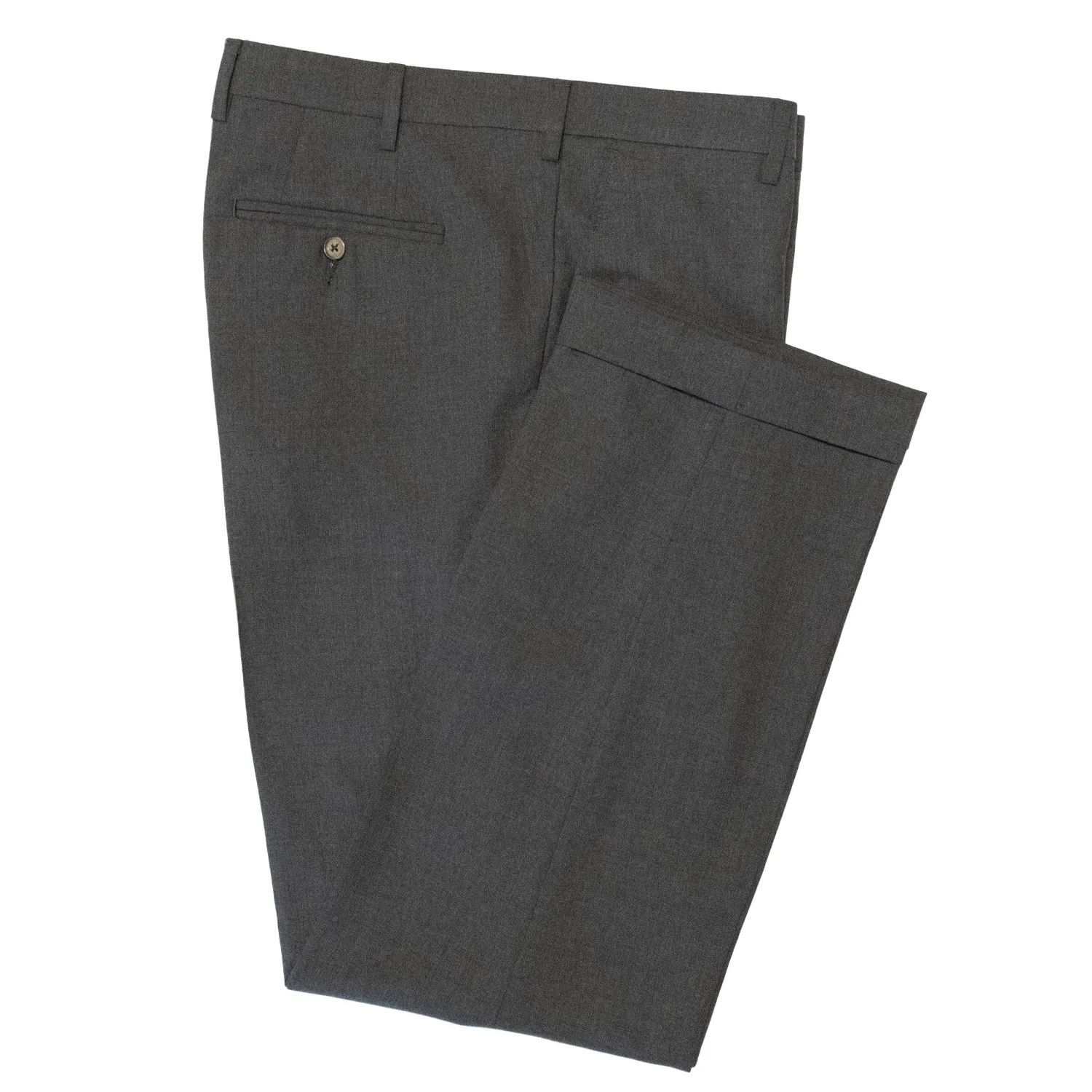 Grey Tropical Wool Trousers - Classic Fit (SS24) sold by Morris and King