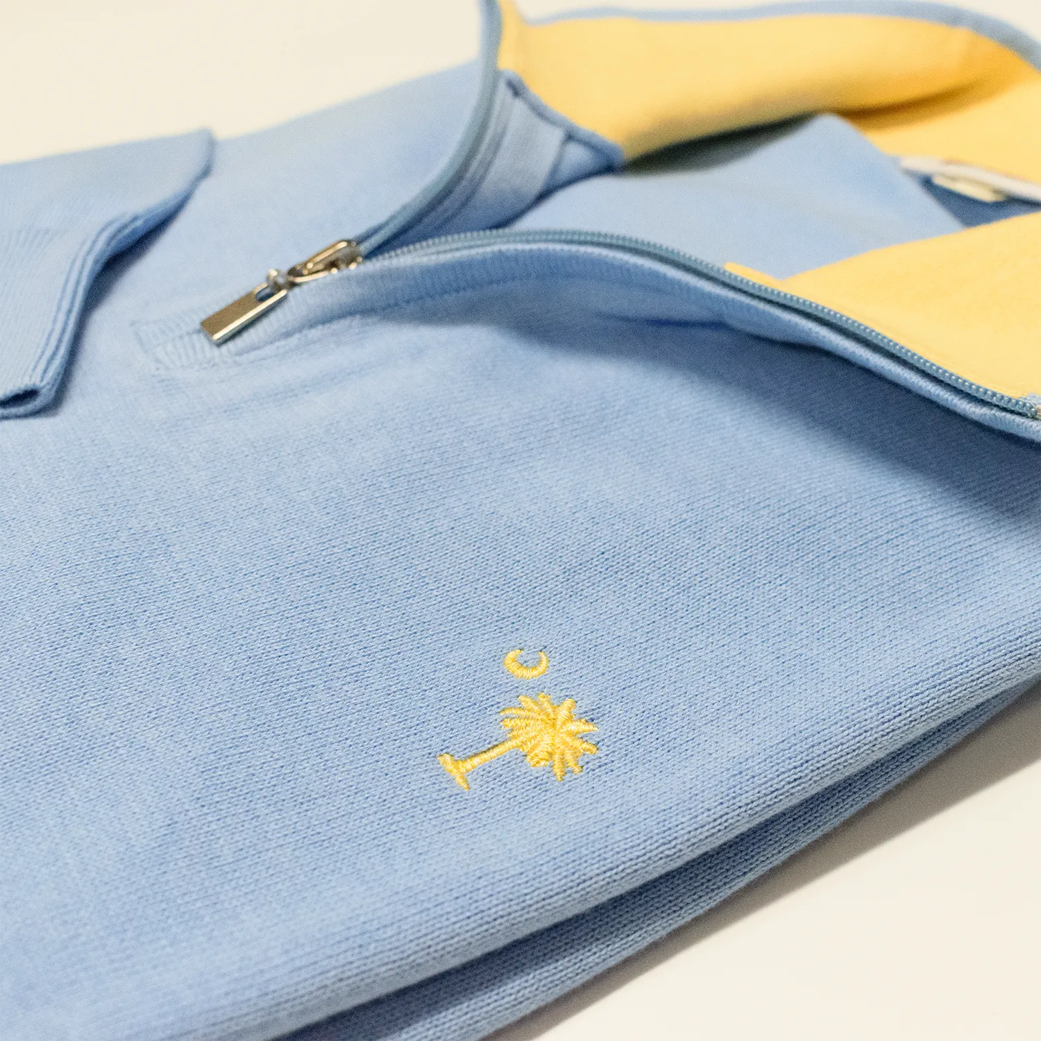 Light Blue Lightweight Quarter Zip Sweater (SS25) sold by Morris and King product image thumbnail 2