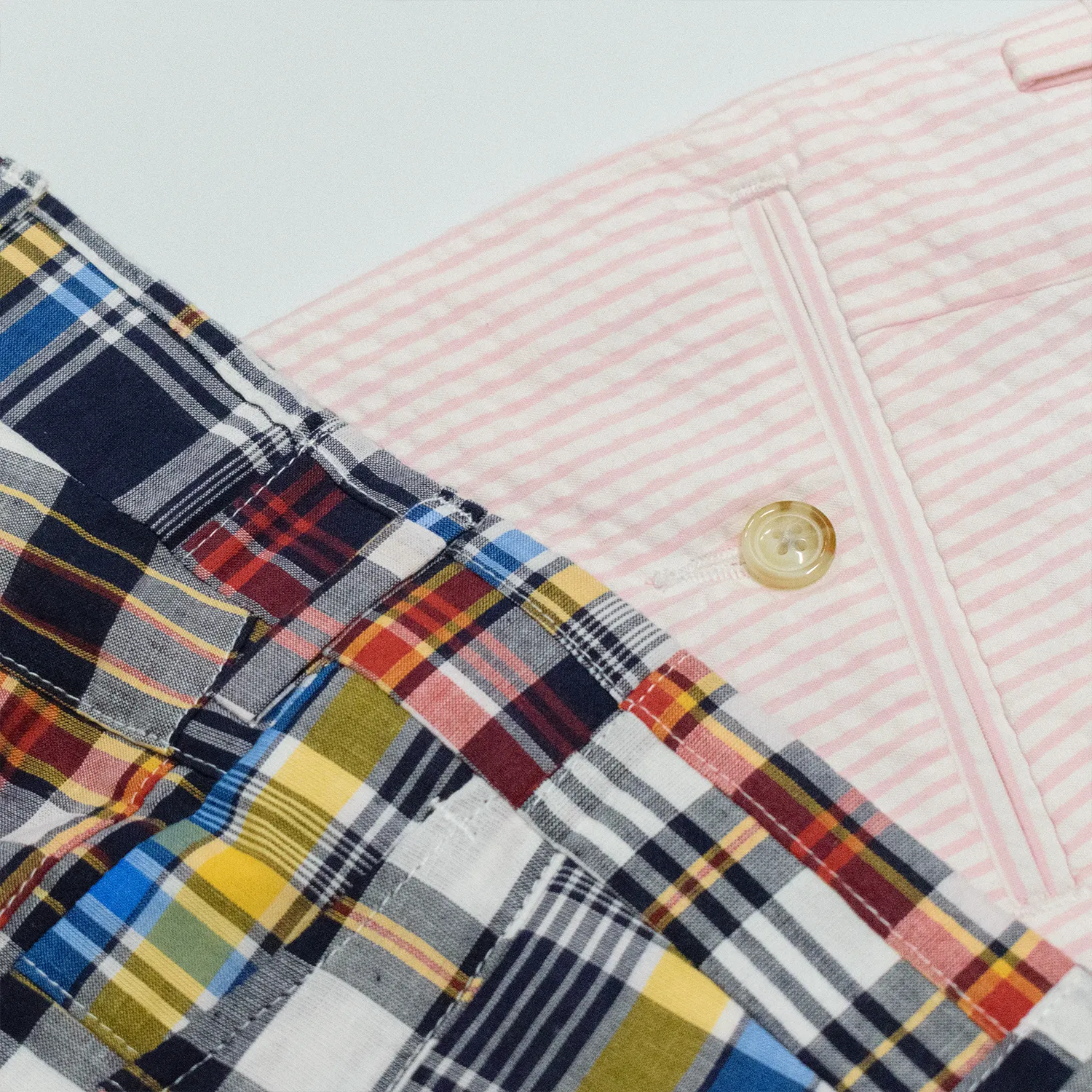 Pink / White Seersucker Shorts - Classic Fit sold by Morris and King product image thumbnail 2