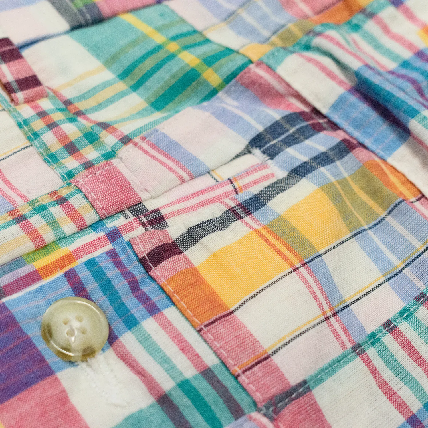 Pink Patch Madras Shorts - Classic Fit sold by Morris and King product image thumbnail 2