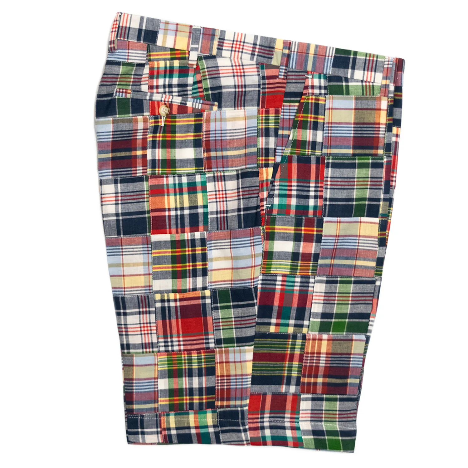 Green Patch Madras Shorts - Classic Fit sold by Morris and King
