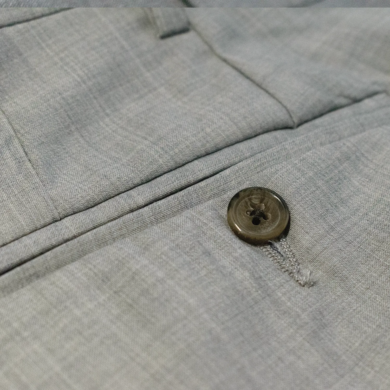 Light Grey Tropical Wool Trousers - Classic Fit sold by Morris and King product image thumbnail 2