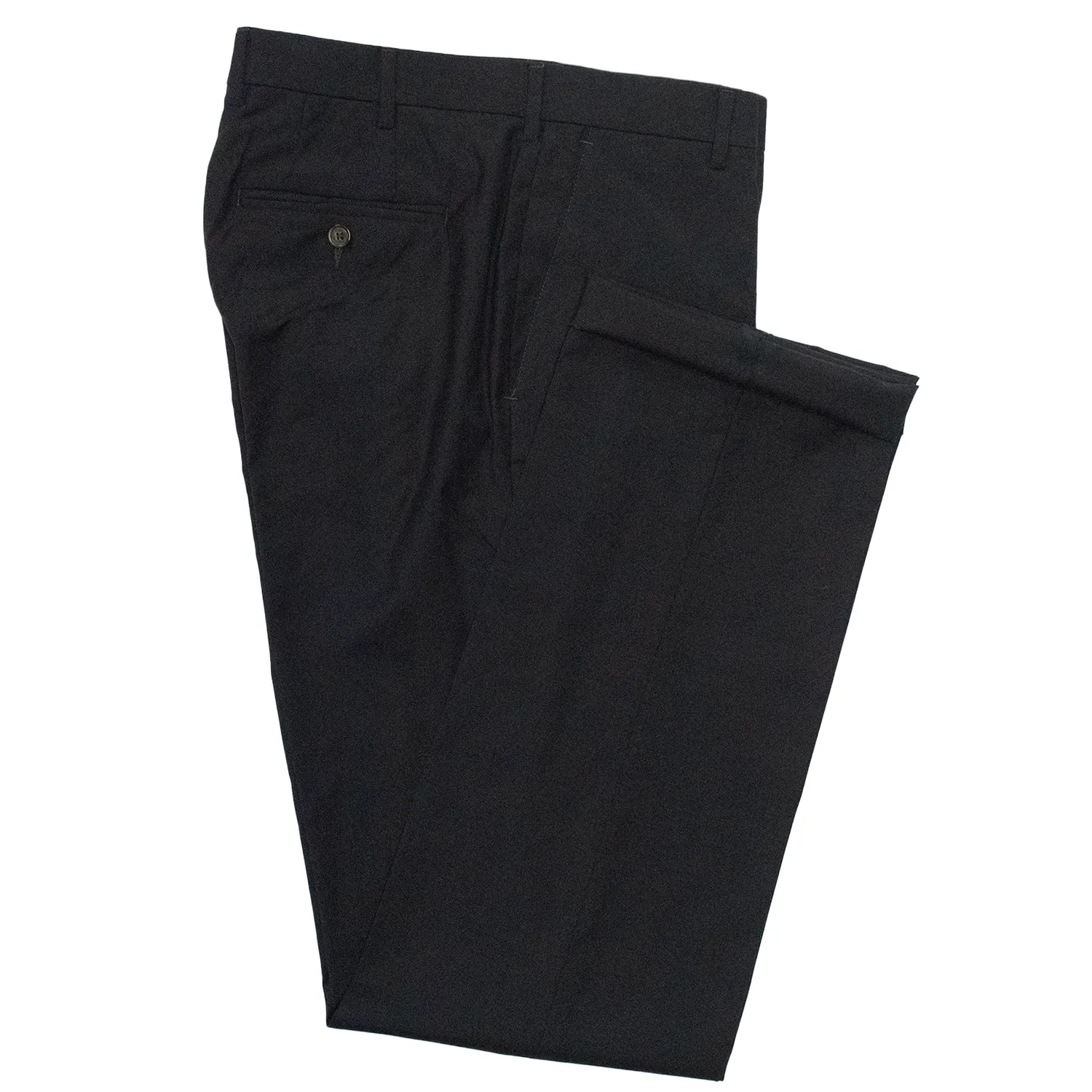 Navy Tropical Wool Trousers - Classic Fit sold by Morris and King