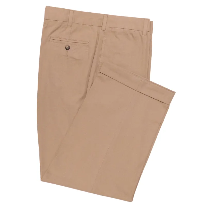 Khaki Lightweight Poplin Pants - Classic Fit sold by Morris and King