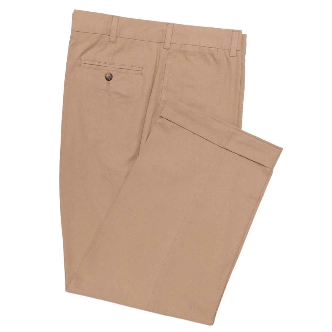 Khaki Lightweight Poplin Pants - Classic Fit sold by Morris and King