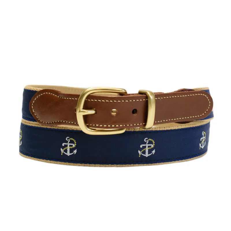 Khaki Anchor's Belt made by Morris and King