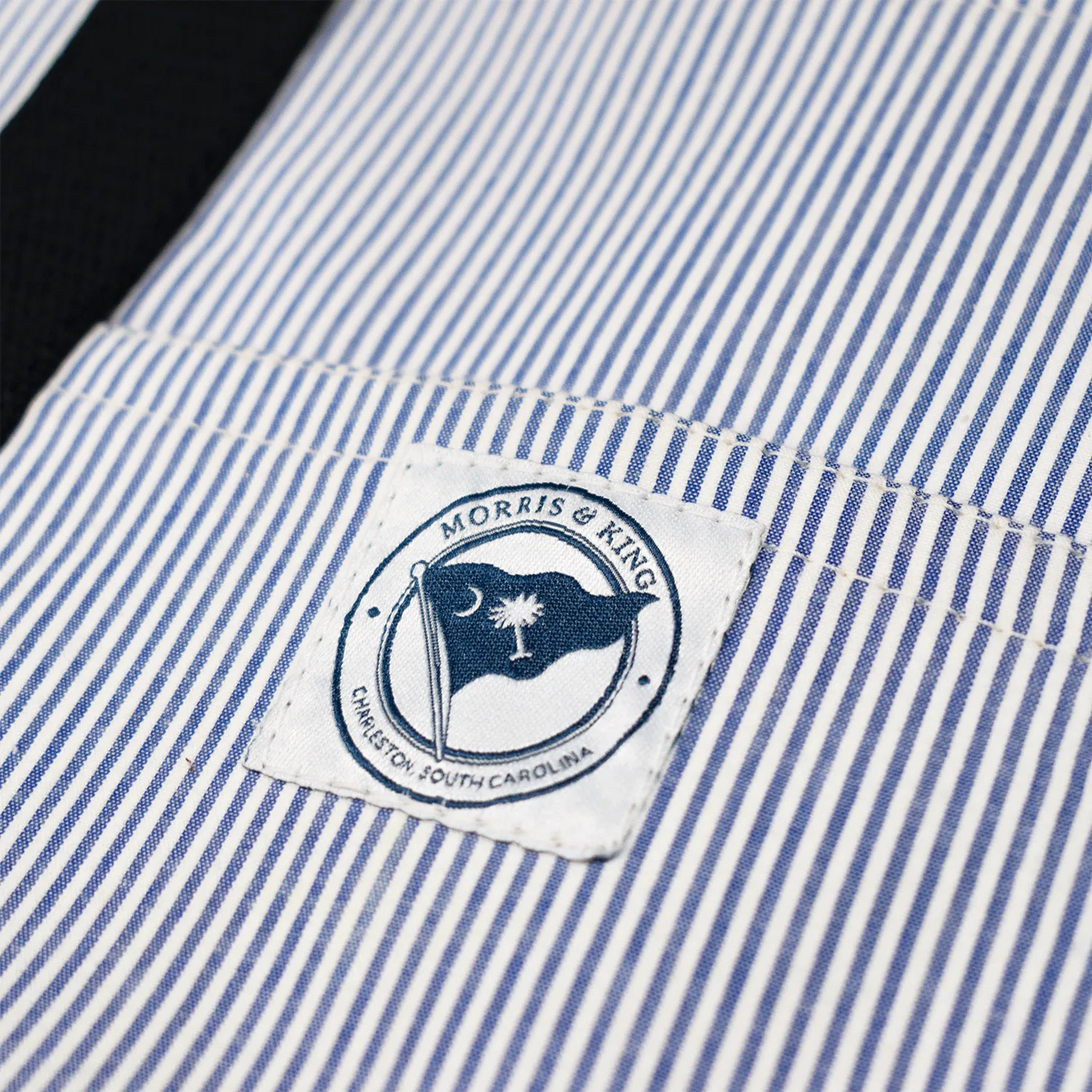 Classic Navy Seersucker Tote Bag sold by Morris and King product image thumbnail 2