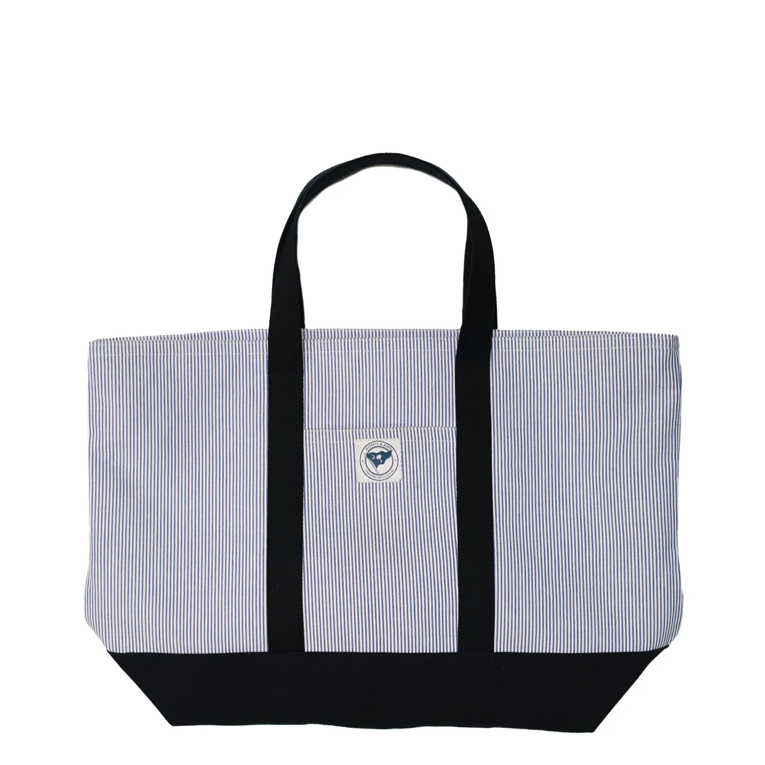 Classic Navy Seersucker Tote Bag sold by Morris and King