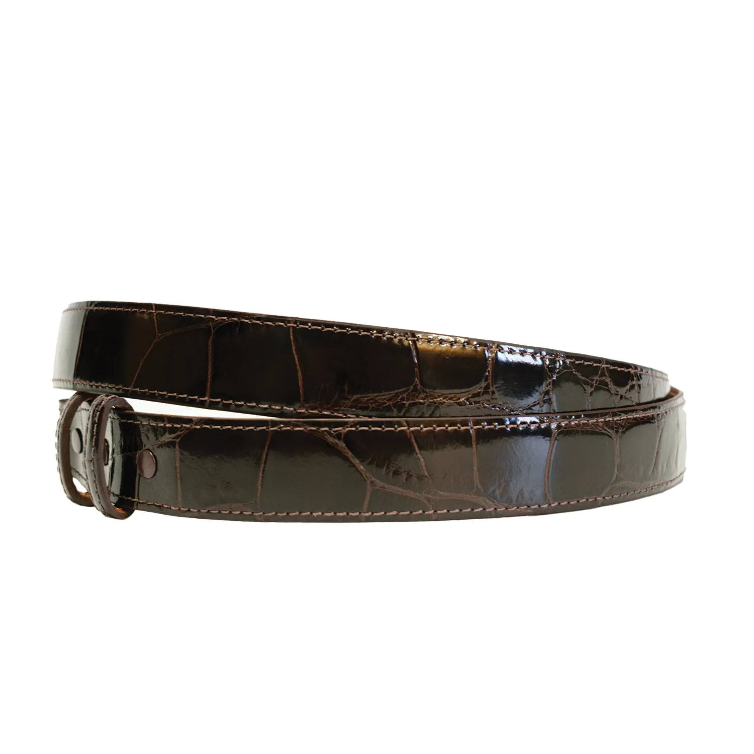 Glazed Alligator Leather Slide Strap sold by Morris and King