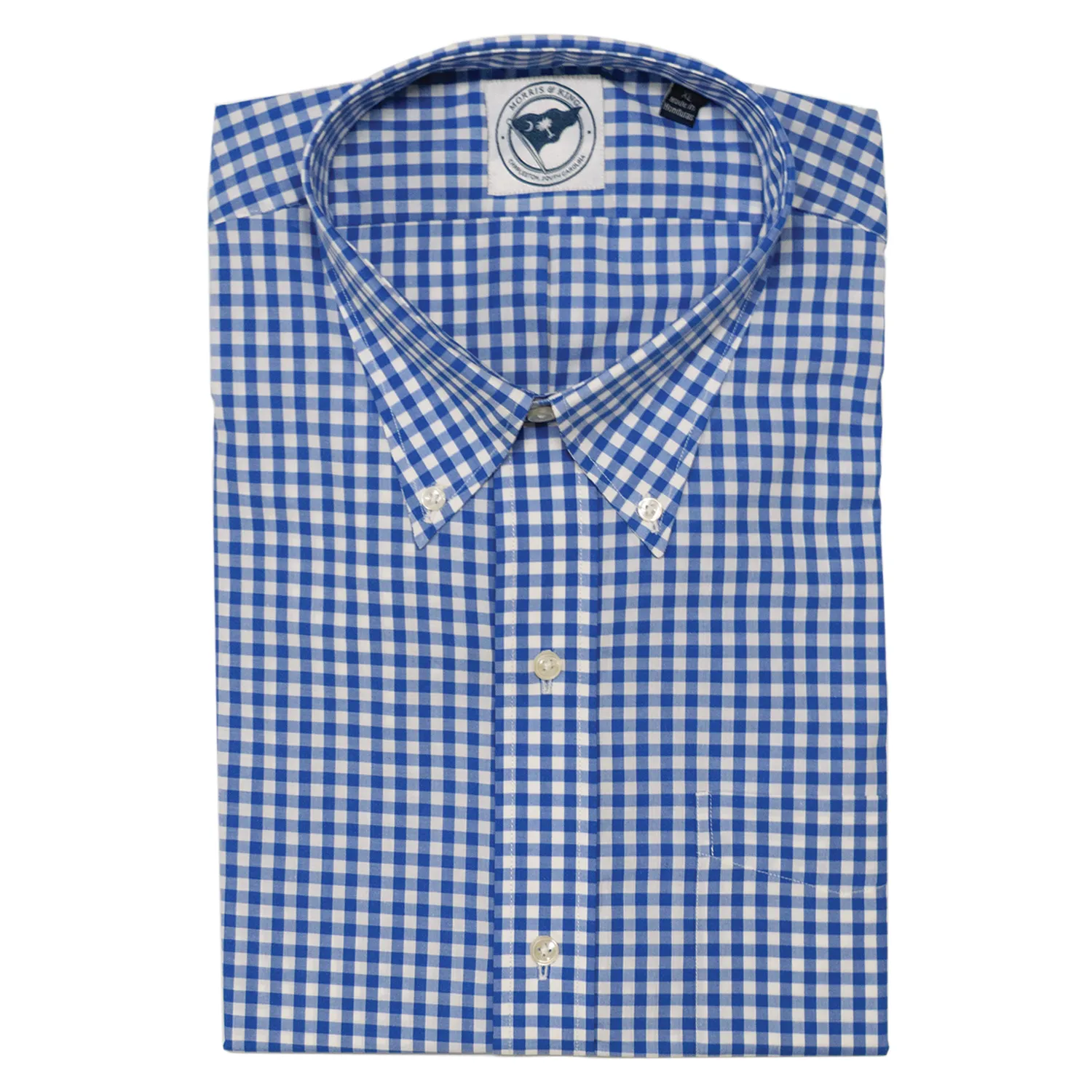 Blue Gingham Clubhouse Sport Shirt - Traditional Fit sold by Morris and King