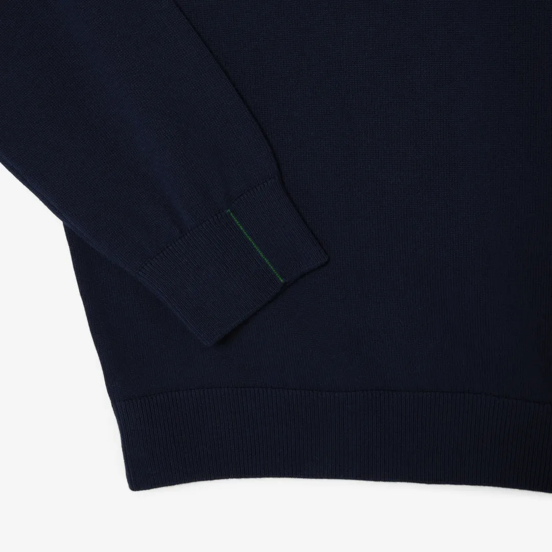 Navy Blue Cotton V-Neck Sweater sold by Morris and King product image thumbnail 4