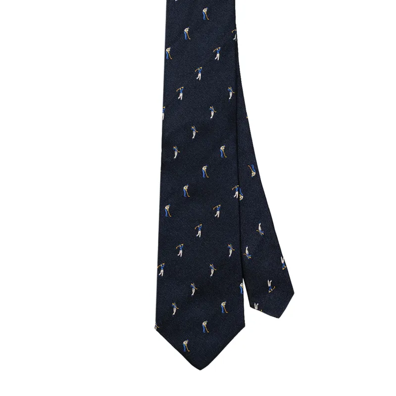 Navy Golfer Club Tie made by Morris and King