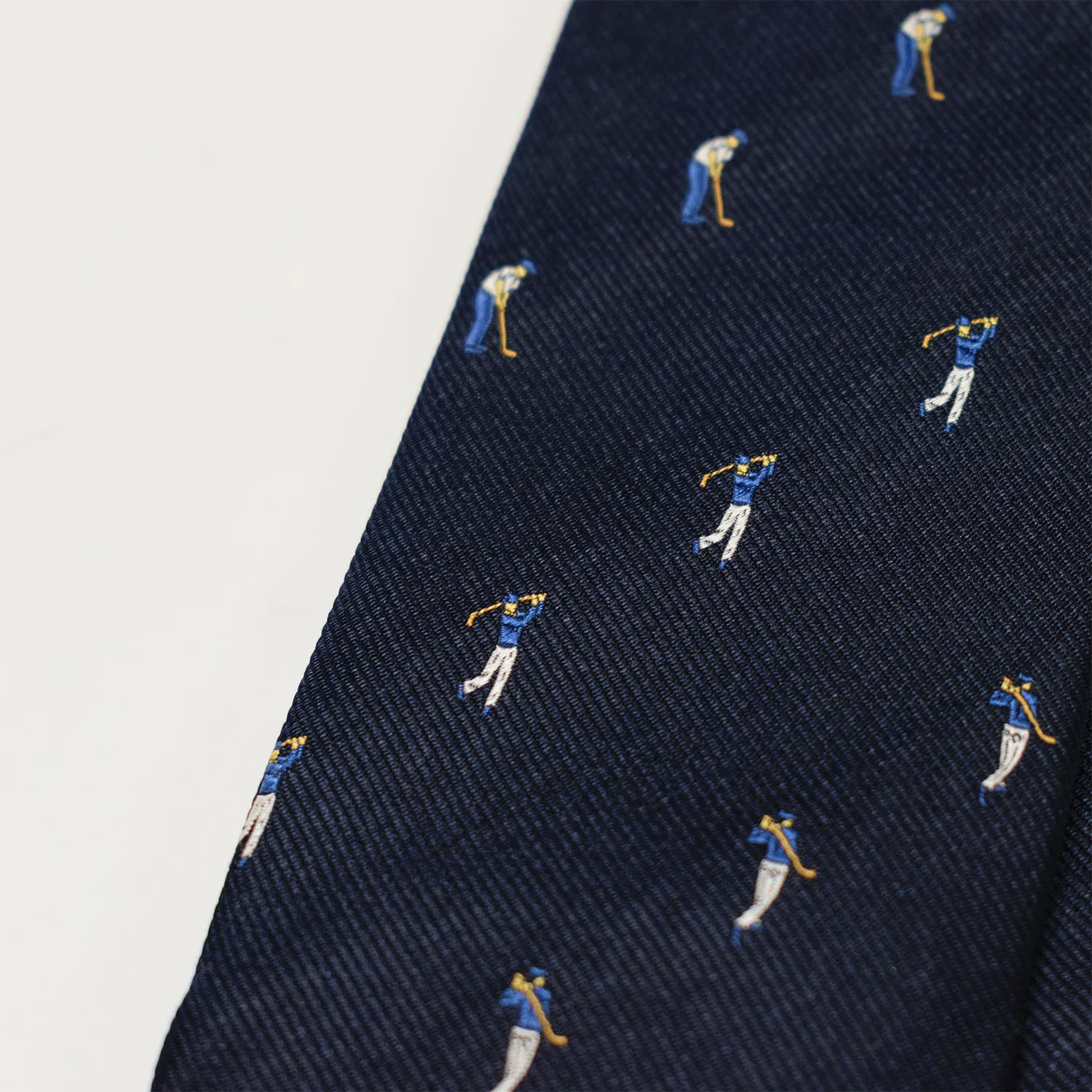 Navy Golfer Club Tie sold by Morris and King product image thumbnail 2