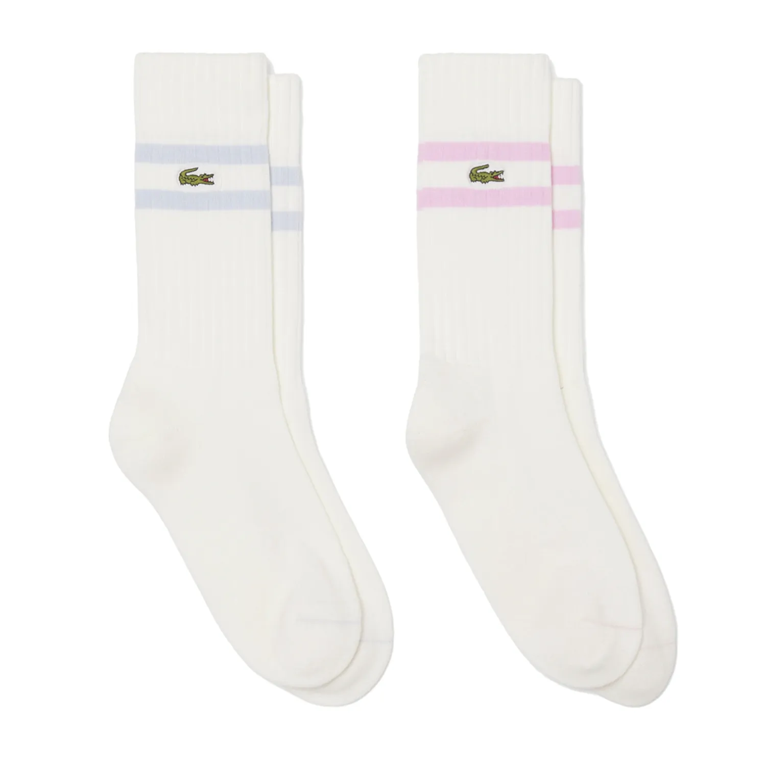 Bleu Clair / Rose Stripe Socks (2 Pack) sold by Morris and King