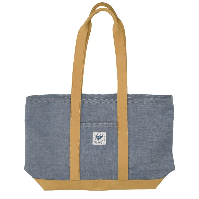 Chambray & Leather Tote Bag (Limited Edition) made by Morris and King