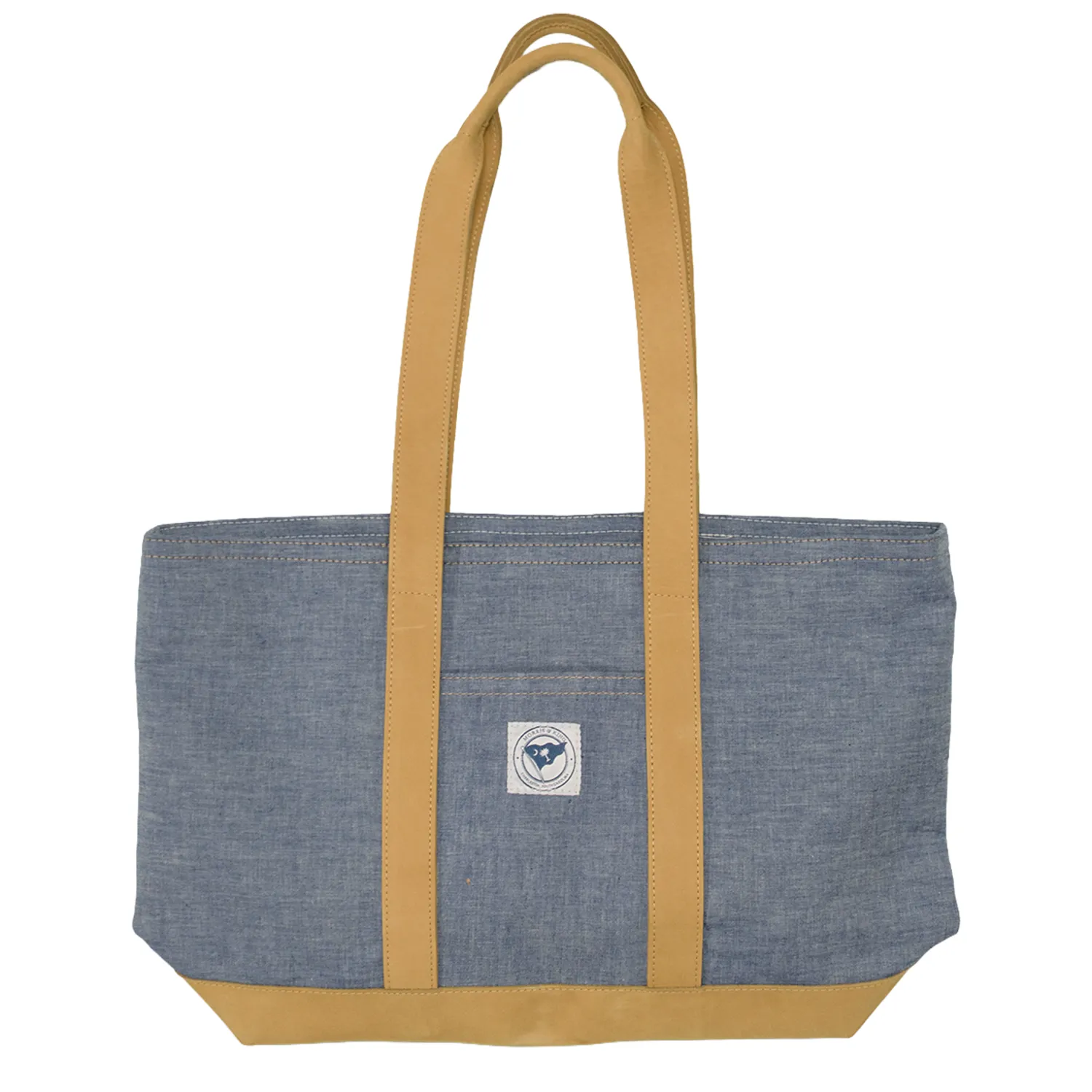 Chambray & Leather Tote Bag (Limited Edition) sold by Morris and King